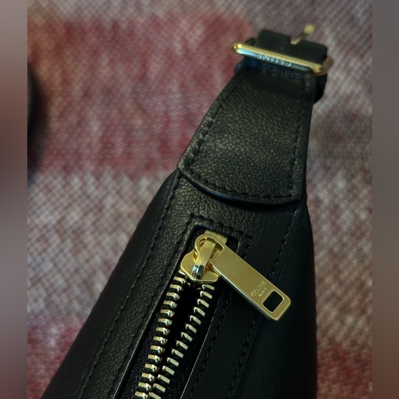 CELINE HELOISE BAG CUIR TRIOMPHE IN SUPPLE CALFSKIN BLACK HOBO MEDIUM - Picture 7 of 12